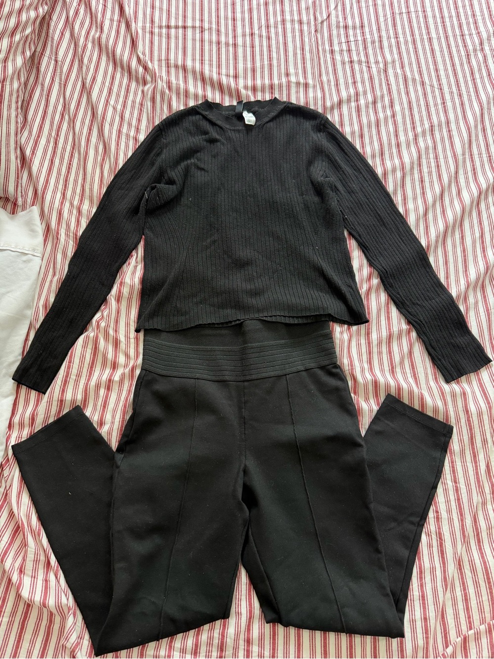 ZARA HIGH WAIST SKINNY LEGGINGS W H&M sweater